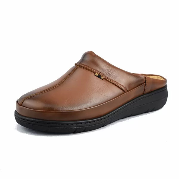 SABOT medicale R14 TABAC cuir ..........  sandale médicale femme confortable Maroc